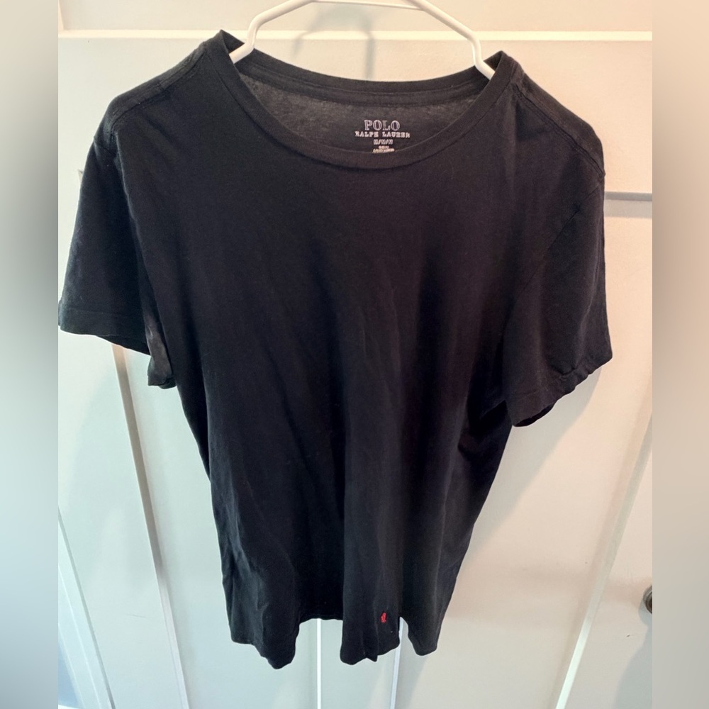 Polo Ralph Lauren Black Tee Medium Slim Fit Crewneck Pony Logo Shirt